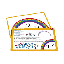 The 26 letters of the alphabet are placed on cards or pieces . 50 Alphabet Arc Activities Junior Learning Aus