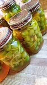 Sweet And Spicy Green Cherry Tomato Pickles Green Cherry Tomatoes Recipe Canning Tomatoes Recipes Green Tomato Recipes