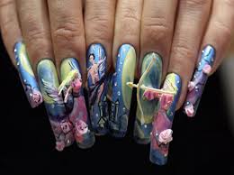 Aren't the nail polish designs below cute ? Crazy Colorful Nails Photos