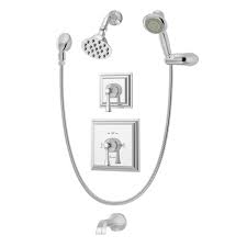 Symmons Canterbury 1 Handle Tub And Shower Faucet Trim Kit In Chrome Valve Not Included 4506 Trm The Home Depot Tub And Shower Faucets Shower Tub Shower Faucet