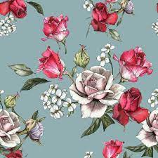 Maybe you would like to learn more about one of these? Floral Seamless Pattern With Watercolor Pink And Red Roses And Jasmine Stock Illustration Illustration Of Elegant Design 136167220