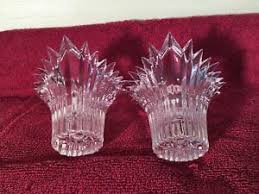 Mikasa pair celebrations crystal clear candle holders square base candlesticks 2. Contemporary Glass Candle Holder For Sale Ebay