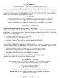 resume for project manager with no