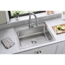Made from quality materials this sink has overall dimensions of 21 x 24 (53 cm x 61 cm), bowl dimensions of 15 3/4 x 21 (40 cm x 53 cm), and a depth of 7 (18 cm). Dayton Stainless Steel 27 X 22 X 8 Single Bowl Dual Mount Sink 1 Hole Walmart Com Walmart Com