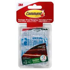 Command Outdoor Rope Light Clips With Foam Strips Shop Hooks Picture Hangers At H E B