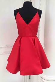 Cute Red Satin Prom Dress Homecoming Party Dress Short Prom Dress For Teens Vestidos Coctel Ropa Vestidos Para Ocasiones Especiales