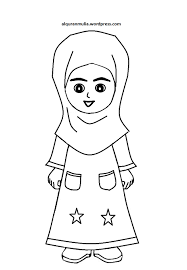 Kartun di sini nggak melulu tentang film kartun seperti doraemon, dragonball, ninja hatori, dan film kartun dari jepang lainnya. Contoh Gambar Mewarnai Orang Muslim Kataucap