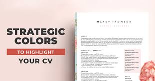 strategic colors to highlight your cv