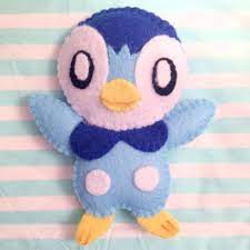 Piplup Mini Pokemon Plush Felt Crafts Patterns Felt Crafts Felt Toys Patterns