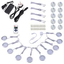 When shopping for under cabinet lighting, you can choose from hardwired light fixtures (also sometimes called direct wire), wireless versions. Hardwired Wall Plug In For Display Lighting 10 Lights Daylight White Aiboo Linkable Under Cabinet Led Lighting 12v Dimmable Puck Lights With Wireless Rf Remote Control Under Cabinet Lights