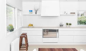 Exquisite white tables, shelves and white kitchen cabinets can be accessorized in any color scheme. Modern Kitchen Ideas With White Interior Kitchen Design 4homes
