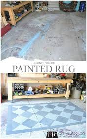 Painted Garage Floor Cement Area Rug Home Garage Floor Paint Painted Rug Painted Concrete Floors