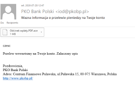 Uwaga Na Falszywe Potwierdzenia Operacji Pko Bank Polski