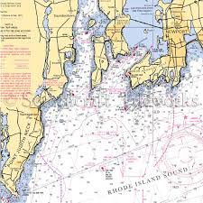 Island Narragansett Newport Nautical Chart Decor Decorative