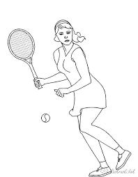 At the end of the page, he might actually ask you to take him to a tennis class! Online Coloring Pages Tennis Coloring Tennis Player Playing Tennis Sports