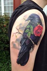 Raven Rose Tattoo Like The Idea Of The Raven Or Crow And The Position Of It Description From Pinterest Com I Searched For T Raven Tattoo Crow Tattoo Tattoos