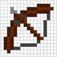Minecraft Pixel Art Templates Bow And Arrow Minecraft Pixel Art Minecraft Quilt Pixel Art Templates