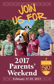 2017 Parents' Weekend Schedule by Holy Cross College