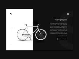Bike Design Color Black And White Landing Page Minimalist Web Design Landing Page Design Minimalistic Website Design