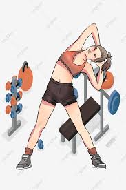 gym fitness motion femelle étendue
