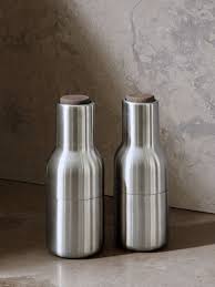Bottle Grinder Small 2 Piece Bottle Grinder Brushed Stainless Steel Stainless Steel Bottle