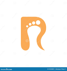 Letter R Feet Print Symbol Logo Vector Stock Vector - Illustration of  creative, abstract: 156530851