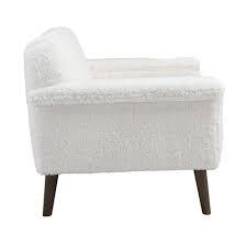 Alpha egg chair and ottoman red accent white egg shell chamber shape #3021. White Fleece Tufted Arm Chair Chairish