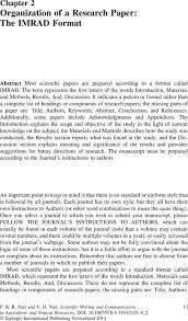 This type of scientific writing is useful for educating and recording knowledge about research processes as well as findings. Imrad Examples Research Imrad Format Refers To A Paper That Is Structured By Four Main Sections Vernie Burkhead