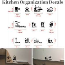 kitchen cabinet labels decal, storage