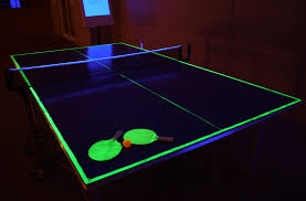 Glow In The Dark Games Dark Table Table Tennis Tournament Ping Pong Table