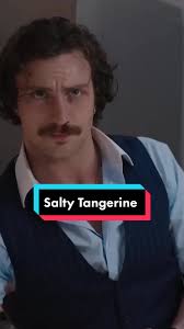 Salty Tangerine Bullet Train Scene with Aaron Taylor Johnson and Brad Pitt