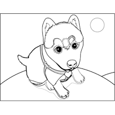 Hard pattern coloring pages husky. Cute Husky Puppy Coloring Pages Novocom Top