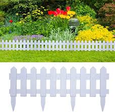 Grass and wooden fence seamless border, vector illustration. Garden Edging Fence Plastic