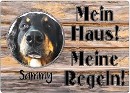 Dekoschild Mein Haus Meine Regeln Personalisiert Hund Zitat Warnschild Hund Dekoschilder