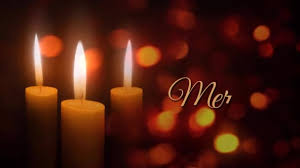Candles Merry Christmas Lights Features Three Holiday Candles Flickering Atmosphere Stock Video C Spidey888 220069912