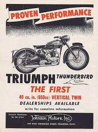 The Early Motorcycles Trimuph Norton Bsa Indian Cushman Ajs J A P Royal Enfield Vel Triumph Motorbikes Vintage Motorcycle Posters Triumph Thunderbird