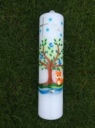 Es stammt aus deutscher herstellung. Www Taufkerzen Waltrop De Kommunionkerze Lebensbaum Mit Fuchs