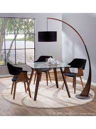 This circular palm regency style table features bent and. Lumisource Folia Mid Century Modern Dining Table Square Glasswalnut Office Depot