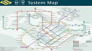 Mass rapid transit system map, c 2011. Map Of Singapore Lrt World Maps