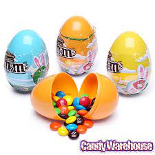 The mystery mix eggs have milk chocolate, peanut butter, and double chocolate m&m's in one bag. What S In Those Easter Eggs M And Ms Of Course Http Www Candywarehouse Com Products Mandms Easter Eggs 12 Pi Easter Candy Plastic Easter Eggs Easter Eggs