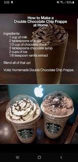 Pin By Senah Drazdowski On Keto Smoothies Drinks In 2020 Starbucks Recipes Starbucks Drinks Recipes Chocolate Chip Frappe