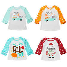 Details About Us Toddler Baby Girl Long Sleeve Tops T Shirt Ruffle Halloween Xmas Clothes 0 7t