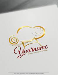 Free Food Logo Maker Design Your Own Chef Hat Logo Logo Maker Design Logo Food Food Logo Design