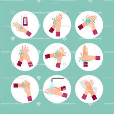 Pada gambar di atas, contoh. Free Washing Hands Vector Illustration Set Mencuci Tangan Gambar Poster