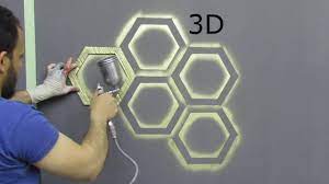 بقطعة كرتون اصنع بنفسك ديكور خلية النحل ثري دي youtube wall art diy paint 3d wall painting wall paint designs