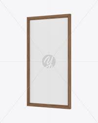 Download Wooden Frame Mockup Right Side View In Indoor Advertising Mockups On Yellow Images Object Mockups PSD Mockup Templates