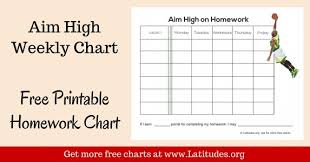 Free Printable Homework Charts For Teachers Students Acn