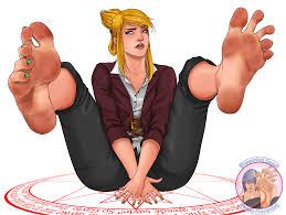 winry rockbell, fullmetal alchemist, absurdres, highres, barefoot, feet,  nail polish, soles, solo, toes, transparent background - Image View - |  Gelbooru - Free Anime and Hentai Gallery