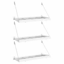 4 metal shelving units $20 for all fair condition for garage storage $20. Newage Products 2 X 4 Pro Series Wall Mounted Shelf 3 Pack Costco