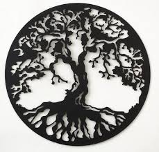 Sticker Arbre De Vie Dessines A La Main Et Laser Par Stagartwork Dessin Arbre De Vie Arbre Metallique Metal Decoupe Au Laser